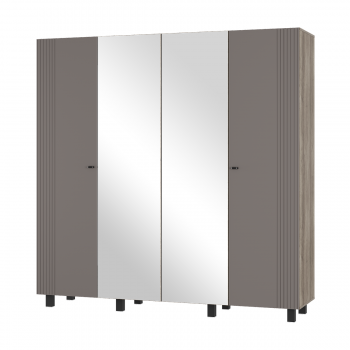 Шкаф 2000 мм 4-х створчатый Олива ШК-13 муссон софт (БТС) в Ревде - revda.mebel-e96.ru