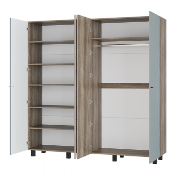 Шкаф 2000 мм 4-х створчатый Олива ШК-13 шарли бриз (БТС) в Ревде - revda.mebel-e96.ru