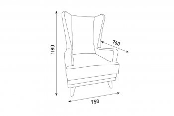 Кресло для отдыха ОЛИВЕР, велюр кофе с молоком (ТМК) в Ревде - revda.mebel-e96.ru