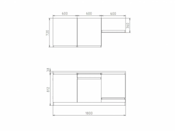 Кухонный гарнитур 1800 мм Ольвия-8 (Росток) в Ревде - revda.mebel-e96.ru