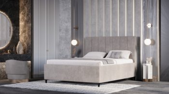Кровать с ПМ Оливия Бежевый (Лин) в Ревде - revda.mebel-e96.ru