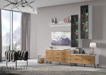Тумба 2дв.3ящ. Ома ТБ-3609 Белый/Дуб Тортуга (СанТан) в Ревде - revda.mebel-e96.ru