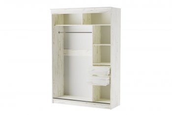Шкаф-купе Орион 1500 мм крафт белый (Памир) в Ревде - revda.mebel-e96.ru