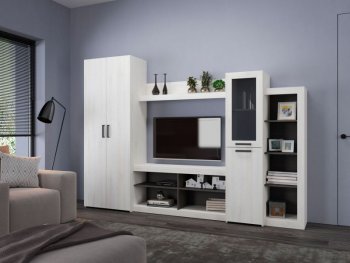 Стенка OSKAR4 сосна белая (Генезис) в Ревде - revda.mebel-e96.ru