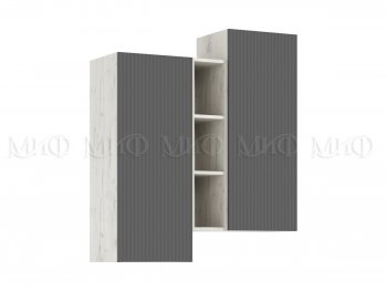 Стенка Оскар крафт белый/графит (Миф) в Ревде - revda.mebel-e96.ru