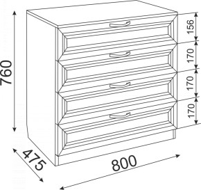 Комод Ости Модуль 06 (Риннер) в Ревде - revda.mebel-e96.ru