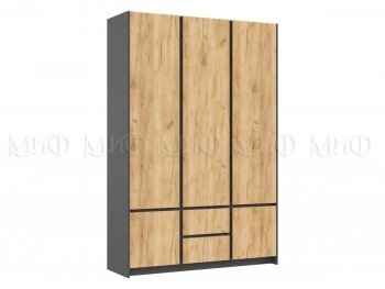Шкаф 1500 мм Остин крафт/графит (Миф) в Ревде - revda.mebel-e96.ru