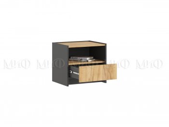 Тумба прикроватная Остин крафт/графит, 2 шт (Миф) в Ревде - revda.mebel-e96.ru