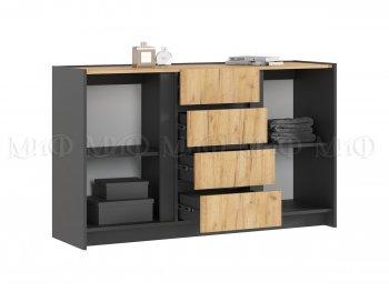 Спальный гарнитур Остин крафт/графит, модульный (Миф) в Ревде - revda.mebel-e96.ru
