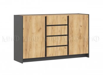Комод 2дв.4ящ. Остин крафт/графит (Миф) в Ревде - revda.mebel-e96.ru