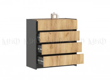 Спальный гарнитур Остин крафт/графит, модульный (Миф) в Ревде - revda.mebel-e96.ru
