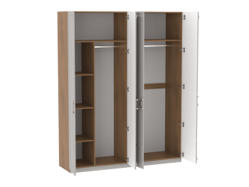 Шкаф 1800 мм 4-дверный с доп. средником Палермо (СБК) в Ревде - revda.mebel-e96.ru