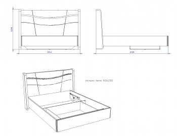 Кровать с ПМ Палермо Nebby 304 (СБК) в Ревде - revda.mebel-e96.ru
