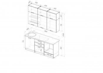 Кухонный гарнитур Парма макси 1800 мм (Герда) в Ревде - revda.mebel-e96.ru