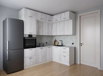 Кухонный гарнитур угловой Пайн 2200*1700 мм (Санвут) в Ревде - revda.mebel-e96.ru