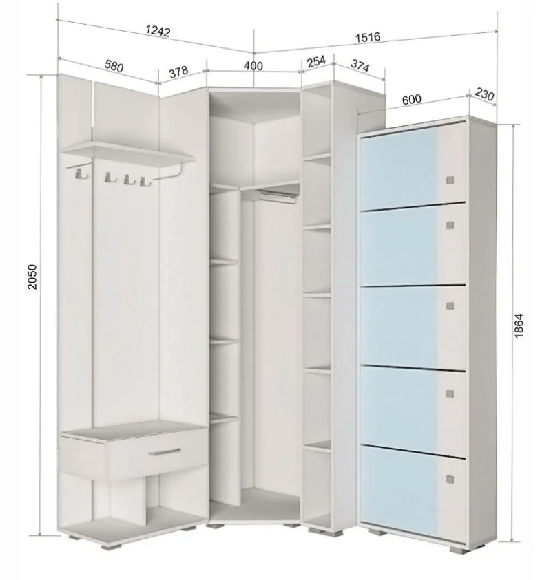 Прихожая Пайн 2 в Ревде - revda.mebel-e96.ru