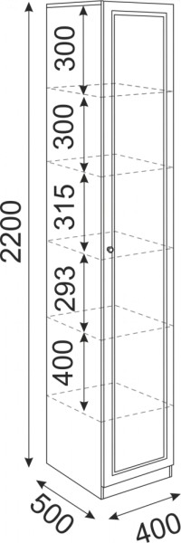 Пенал Беатрис 400 (модуль 4) (Риннер) в Ревде - revda.mebel-e96.ru