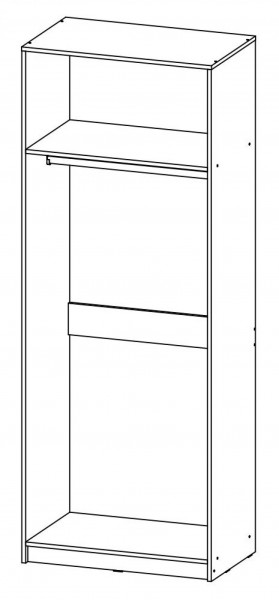 Шкаф 2 ств. 800 мм Бася (ВНК) в Ревде - revda.mebel-e96.ru