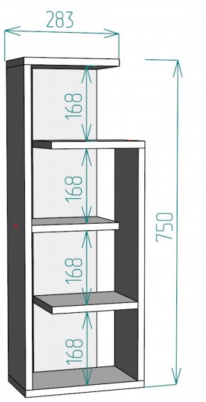 Полка настольная (S3) ДМ в Ревде - revda.mebel-e96.ru