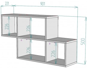 Полка S39 (Белый) в Ревде - revda.mebel-e96.ru