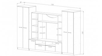 Стенка Премьер анкор (Лин) в Ревде - revda.mebel-e96.ru