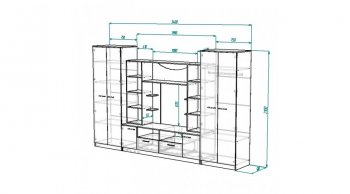 Стенка Премьер анкор (Лин) в Ревде - revda.mebel-e96.ru