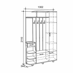 Прихожая Барселона 1 (Мебельсон) в Ревде - revda.mebel-e96.ru