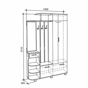 Прихожая Барселона 2 (Мебельсон) в Ревде - revda.mebel-e96.ru