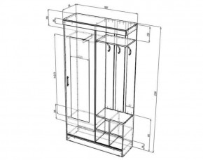 Прихожая купе Бриз (Лин) в Ревде - revda.mebel-e96.ru