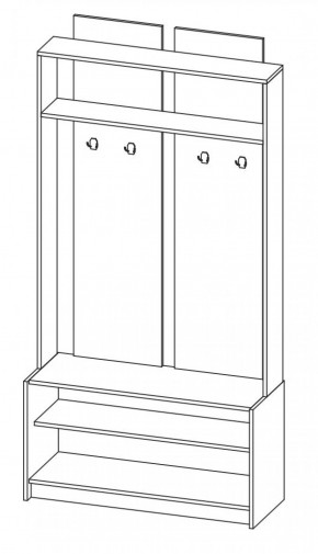 Прихожая Марица модульная (ЯШ темный/ светлый) (ВНК) в Ревде - revda.mebel-e96.ru