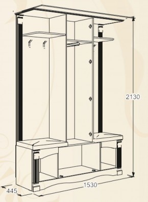 Прихожая Саша-17 в Ревде - revda.mebel-e96.ru