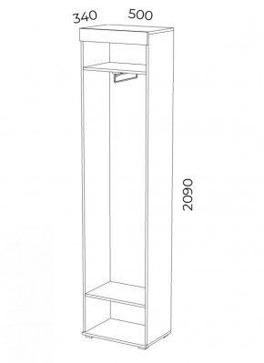 Прихожая Зетта (модульная) в Ревде - revda.mebel-e96.ru