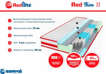 Матрас Red 2 h20 в Ревде - revda.mebel-e96.ru