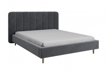 Кровать двуспальная Рино холодный серый (БМ) в Ревде - revda.mebel-e96.ru
