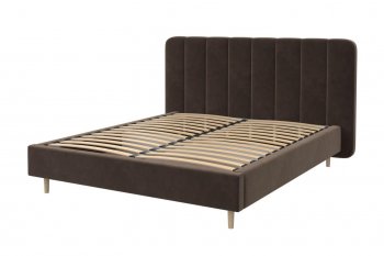 Кровать двуспальная Рино коричневый (БМ) в Ревде - revda.mebel-e96.ru