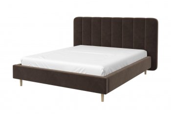 Кровать двуспальная Рино коричневый (БМ) в Ревде - revda.mebel-e96.ru