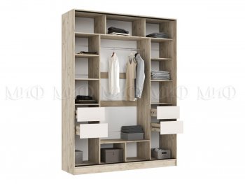 Шкаф-купе 1800 мм Роджина крафт серый/кашемир (Миф) в Ревде - revda.mebel-e96.ru