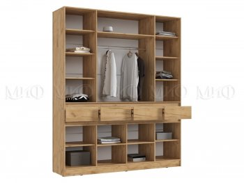 Шкаф 2000 мм 4-х ств. Роджина крафт/изумруд (Миф) в Ревде - revda.mebel-e96.ru