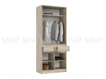 Шкаф 1000 мм Роджина крафт серый/кашемир (Миф) в Ревде - revda.mebel-e96.ru