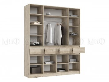 Спальный гарнитур Роджина крафт серый/кашемир, модульный (Миф) в Ревде - revda.mebel-e96.ru