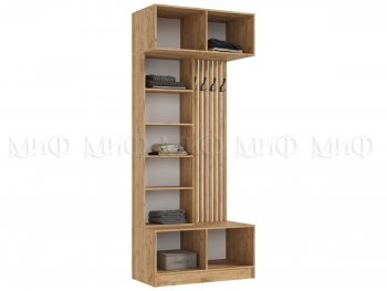 Прихожая Роджина крафт/изумруд, модульная (Миф) в Ревде - revda.mebel-e96.ru