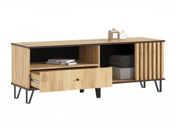 Тумба ТВ (1500) Роджина дуб крафт (Миф) в Ревде - revda.mebel-e96.ru