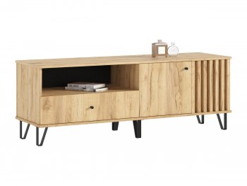 Тумба ТВ (1500) Роджина дуб крафт/дуб крафт (Миф) в Ревде - revda.mebel-e96.ru