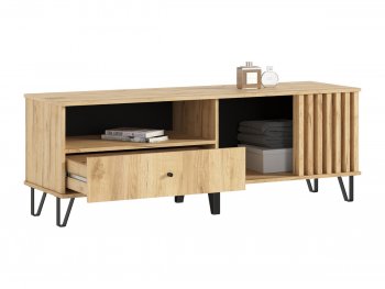 Тумба ТВ (1500) Роджина дуб крафт/дуб крафт (Миф) в Ревде - revda.mebel-e96.ru