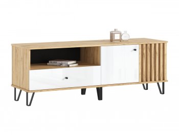 Тумба ТВ (1500) Роджина крафт/белый (Миф) в Ревде - revda.mebel-e96.ru