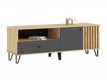 Тумба ТВ (1500) Роджина крафт/графит (Миф) в Ревде - revda.mebel-e96.ru
