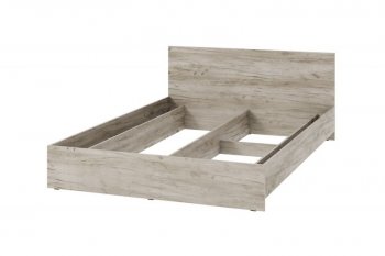 Кровать двуспальная Ронда дуб крафт серый/белый (ИЦ) в Ревде - revda.mebel-e96.ru
