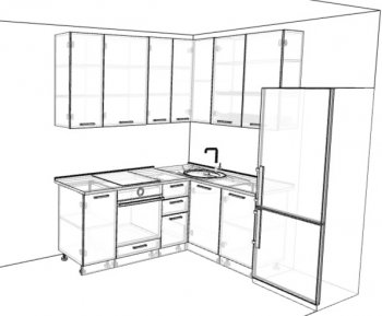 Кухонный гарнитур угловой 2000*1400 мм (Санвут) в Ревде - revda.mebel-e96.ru