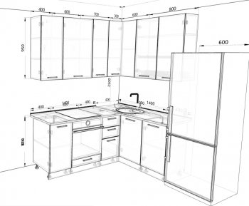Кухонный гарнитур угловой 2000*1400 мм (Санвут) в Ревде - revda.mebel-e96.ru