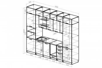 Кухонный гарнитур Сапфир 2 3000 мм (Герда) в Ревде - revda.mebel-e96.ru